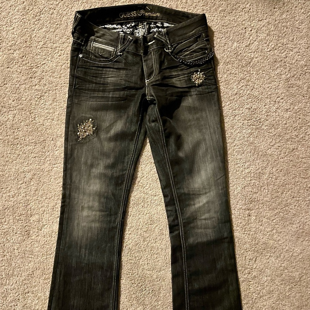 GUESS Women’s Black Denim Bootcut Jeans, Size 29, New